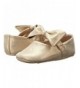 Flats Kids' Ballerina Baby with Bow-K Crib Shoe - Metallic/Gold - CV11JOW6HGD $54.16