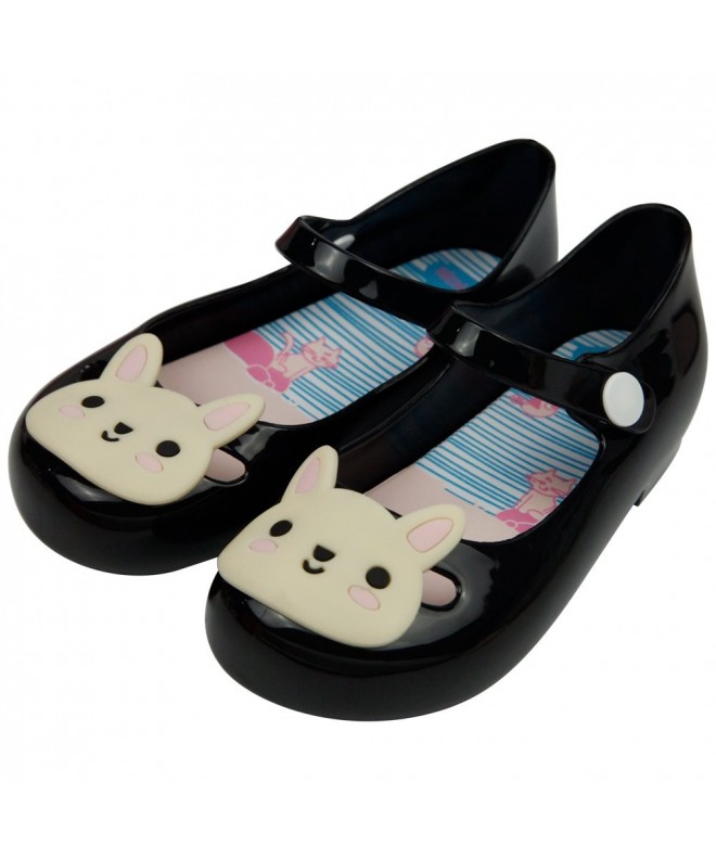 Flats Girls Princess Smell Sweet Cute Rabbit Jelly Shoes Toddler Kids Mary Jane Flats - Black - CZ17YO7C5C9 $22.99