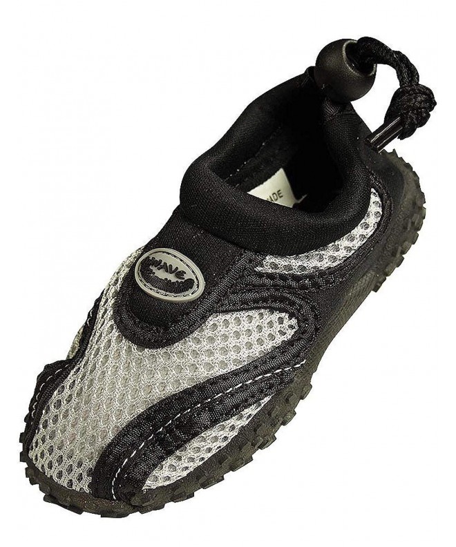 Flats Childrens Kids Water Shoes Pool Beach Aqua Socks - Black/Grey - C212KRDWO41 $24.45