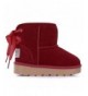 Boots Girl's and Boys Winter Snow Boots Fur Outdoor Slip-on Boots (Toddler/Little Kids) - 662.red - CG18KR77N9Z $29.50