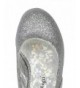 Flats Glitter Round Toe Bow Kiddie Heel Wedge Sandal (Toddler/Little Girl/Big Girl) BA60 - Silver - CP11L9FVG23 $44.03