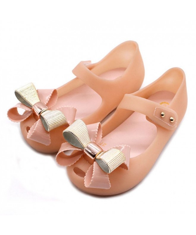 Flats Girls Princess Sweet Bow Fish Toe Mary Jane Jelly Shoes - Pink - C018G2ZOLEO $25.90