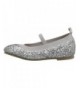 Flats Kids Girl's Amity Silver Ballet Flat - Silver - CJ189OM7L6U $25.73