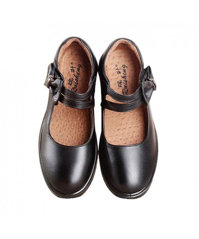 Flats Girl's Mary Jane School Uniform Flat Shoes Black(Toddler/Little Kid) - CX18HEINE0I $47.61
