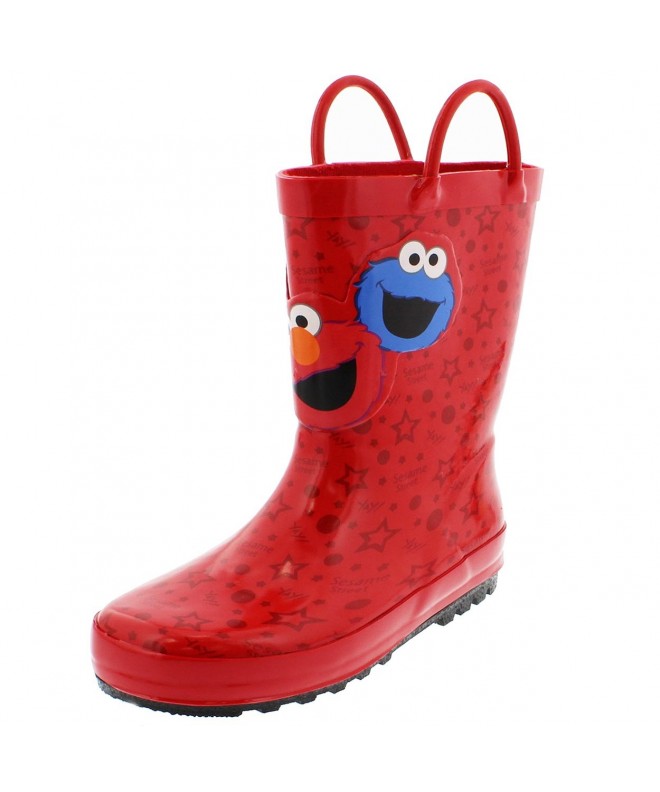 Boots Elmo Boys Girls Rain Boots (Toddler/Little Kid) - Red - CA17YK8R3XE $47.63