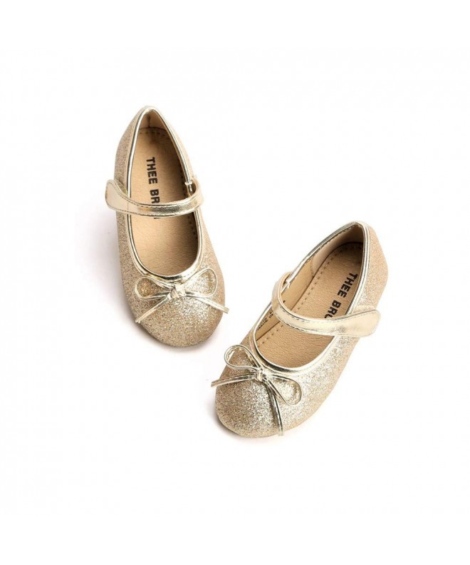 Flats KIDS BRON Ballet Flats Mary Jane School Dress Shoes(Toddler/Little Girls) (9 M US Toddler - G03 Gold) - C118K6KORCW $30.87