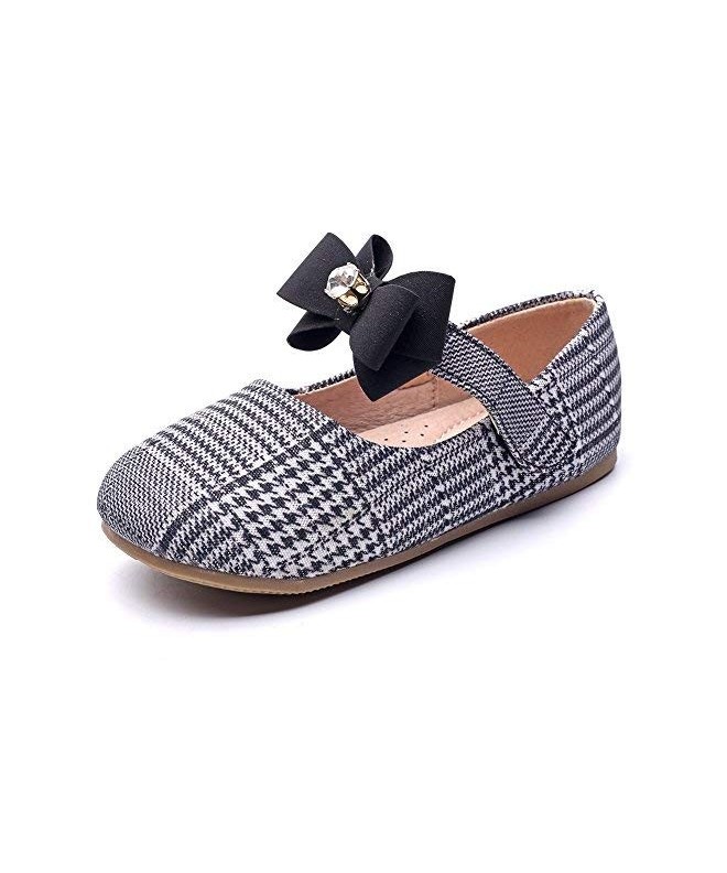 Flats Maxu Girl's Marry Jane Flat Slip on School Ballerina Shoes (Toddler/Little Kid) - Black Bowknot - CC18GUD8GYZ $26.38