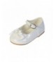 Flats Mary Jane with Flower Ribbon Accent Girl Shoes - Ivory - C411M9EO3JV $39.45
