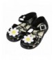 Flats Girls Flower Princess Jelly Shoes Mary Jane Flats for Toddler Little Kids - Black - CE183OANDTL $21.73
