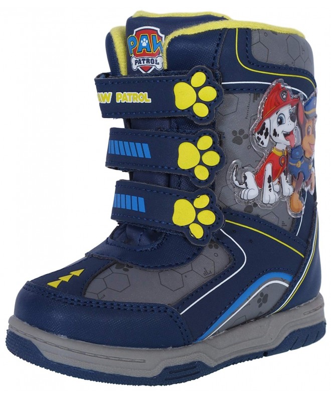 Boots Paw Patrol Boy's Snow Boots with Easy Straps Closure (Toddler - Little Kid) - Navy/Grey - C4187IC4R9N $66.28