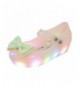 Flats Baby Girls' Bowtie LED Light Up Flashing Jelly Shoes Mary Jane (Toddler) - Pink Orange - CQ183K9KQ5U $32.05