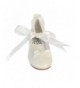 Flats Ballerina Style Flats with Satin Ribbon - Ivory - CT12LKMKREH $41.91