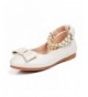 Flats Girl's Ankle Strap Dress Ballet Flat Shoes - Beige - C918948OA2X $39.05