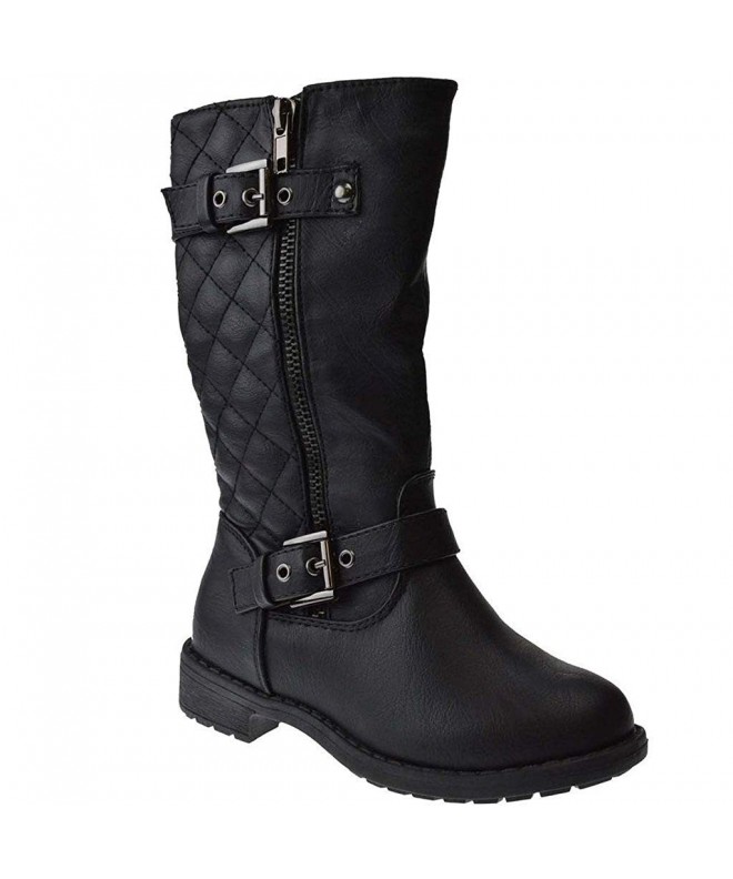 Flats Pack 95K Little Girls Riding Zipper Boots - Black - CM126RJ386R $51.05