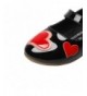 Flats Maxu Girls Sweet Heart Princess Outdoor Shoe(Toddler/Little Kid) - Black - CJ183ISDUYC $18.12