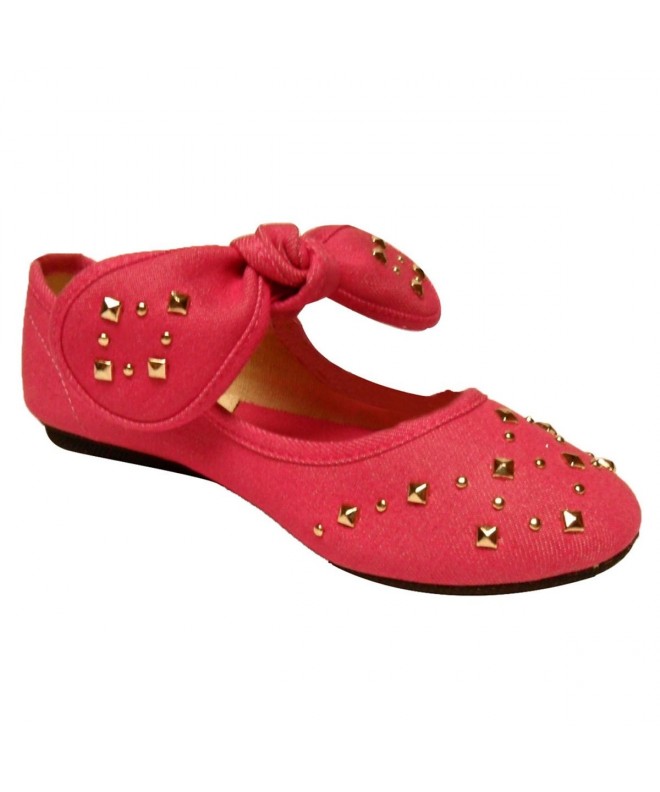 Flats Special Easter Sale Jordan Slip On Ballet Shoe with Bow for Little Girl (Assorted Colors) - Studded Pink - C7180O7TQLW ...