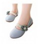 Flats Girls Casual Mary Jane Slip-on Flats Kids Dress Ballerina Toddler Shoes - Blue - CI18HYN4HAN $39.20