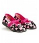 Flats Girl's Polka Dots Strap Shoes - Black/Pink - CN11TONA42T $20.30