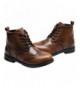 Boots Boy's Kid's Brogues Ankle High Dress Leather Winter Leather Boots - Brown - C6188H2KC72 $58.22
