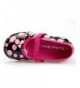 Flats Girl's Polka Dots Strap Shoes - Black/Pink - CN11TONA42T $20.30