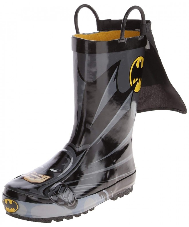 Boots Kids' Waterproof D.c. Comics Character Rain Boots with Easy on Handles - Batman Everlasting - CQ11F7FPJBP $65.26