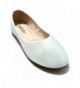 Flats Girl Kids Dress Ballet Flat Slip On Comfortable Ballerina Synthetic Suede Shoes - Silver - CQ129K2YLAJ $42.15