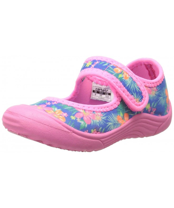 Flats Flora C Floral Aqua Sock Shoe(Toddler/Little Kid) - Blue/Neon Pink - CV11NULP36J $51.52