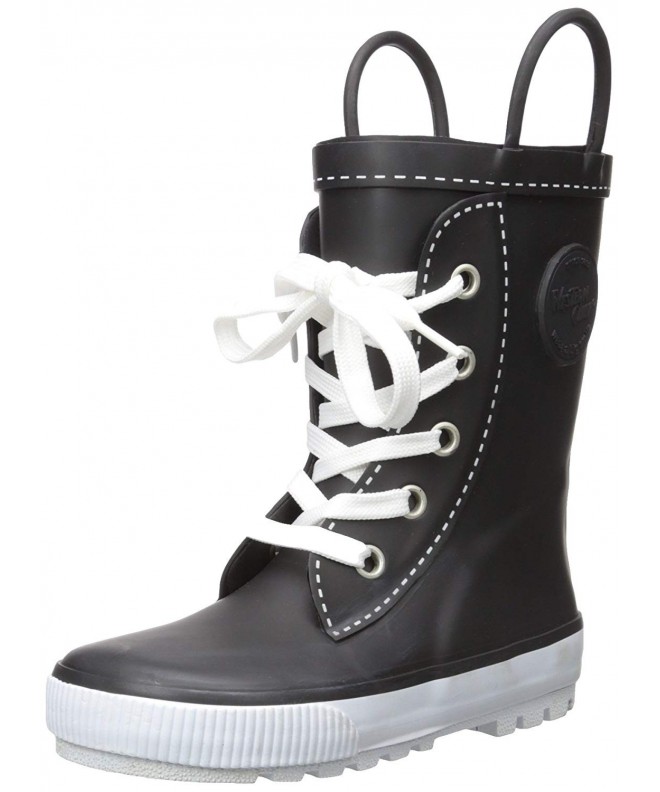 Boots Kids' Waterproof Sneaker Rain Boot - Sneaker Black - C212NSYYCRX $51.88