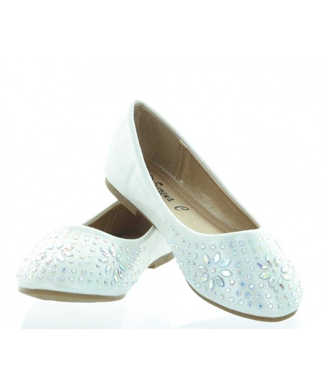 Flats Mary Jane Casual Slip On Ballerina Flat (Toddler/Little Girl) New - Y-white - CZ11U4L5G0L $33.40