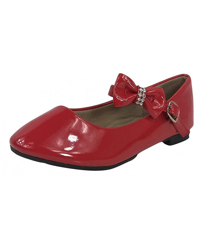 Flats Kids Dress Ballet Flats - Red Bow - CI18774ISNR $19.70