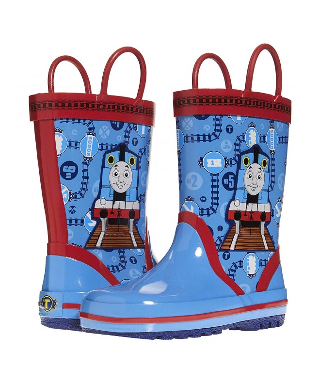 Boots Kids Rain Boots with Rubber Sole Boys Galoshes for Kids - Blue - C818HOQT4Q6 $53.49