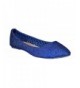 Flats Casual Almond Toe Comfortable Ballerina Flat (Youth/Little Girl) - Denim - CE12MAUH1HD $20.57