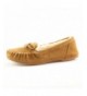 Flats Brown Leather Suede Moccasin - Brown - CH11X9YVM71 $33.76