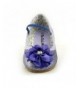 Flats Daisy Flower Flat Shoes - Purple Glitter1 - CJ182WW209Z $27.98