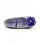 Flats Daisy Flower Flat Shoes - Purple Glitter1 - CJ182WW209Z $27.98
