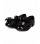Flats JELLYBEANS FA09 Patent Leatherette Satin Bow Tie Mary Jane Ballerina Flat (Toddler Girl) - Black - Black - C912IQD25ZR ...