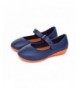 Flats Kids Mary Janes Shoes Extreme Comfort Waterproof Ergonimic Fit for Little Girls - Deep Navy - CT12CUVV5YN $67.17