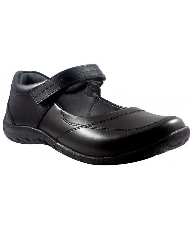 Flats Big Girls Black Soft Leather Shoes - Claudia 4.5m - CY18GN638ZD $55.33