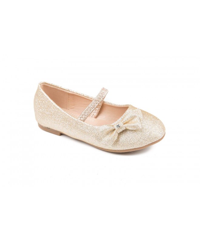 Flats Mary Jane Ballerina Flats - Shoes for Girls (Glitter Gold - 5 M US Toddler) - CL188TK0R50 $29.58