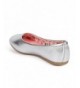 Flats Metallic Round Toe Classic Slip On Ballerina Flat (Toddler/Little Girl/Big Girl) DC41 - Silver - CH1270D9U3J $43.59