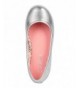 Flats Metallic Round Toe Classic Slip On Ballerina Flat (Toddler/Little Girl/Big Girl) DC41 - Silver - CH1270D9U3J $43.59