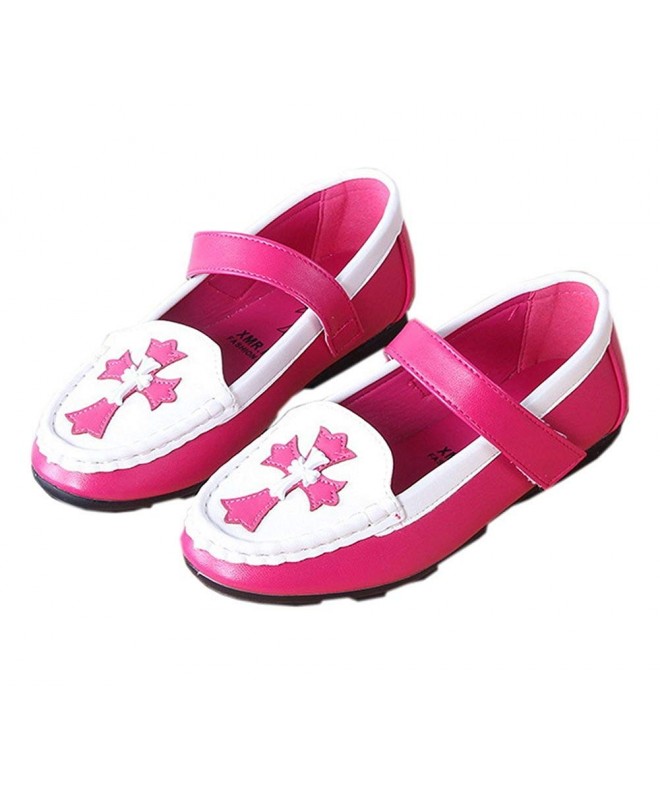 Flats Girls Footwear Fuchsia Cross Mary Jane School Uniform Shoes - Fuchsia - C218CU0HEAI $28.00
