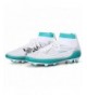 Football Boy's Athletic Soccer Cleats Football Boots Shoes (Little Kid/Big Kid) - White/Aqua Sky - C518NY993QQ $76.03