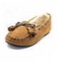 Flats Girl's Faux Sheepskin Mocassin Slippers with Soft Sole Moccasin - Tan - CB12BLTAX7J $19.90
