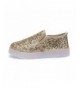 Loafers Sequins Flashing Loafers Sneakers - Sequins Gold - CE18K70730D $30.02