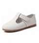 Loafers Child's Gril's Leather T-Shaped Strap Oxford Shoes - Cream White - CJ1822OTDHR $37.15