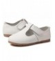 Loafers Child's Gril's Leather T-Shaped Strap Oxford Shoes - Cream White - CJ1822OTDHR $37.15