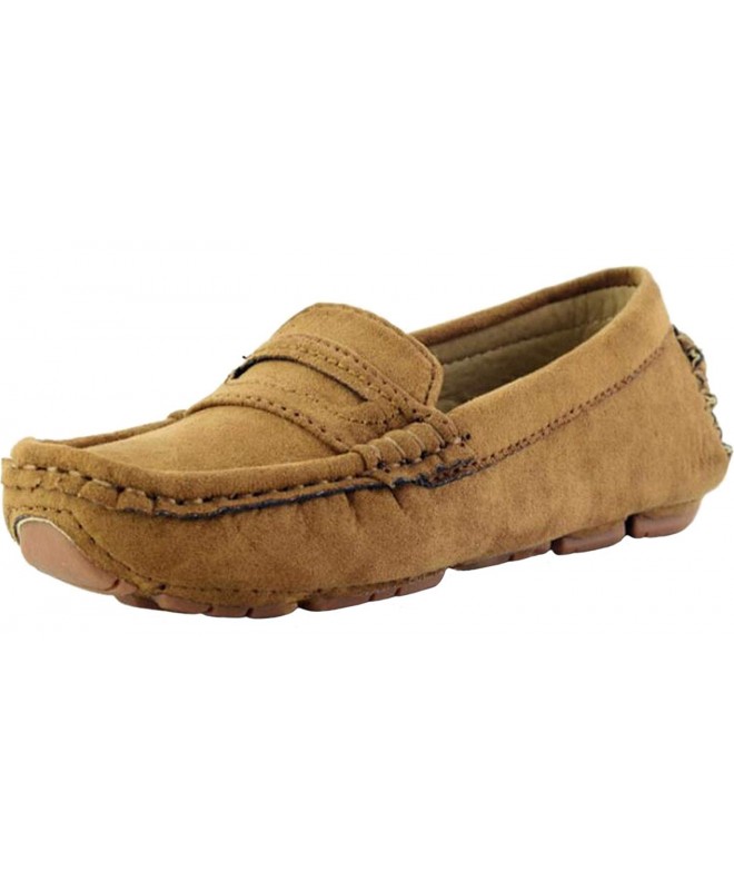 Loafers Girl's Boy's Suede Slip-on Loafers Shoes(Toddler/Little Kid/Big Kid) - Brown - CK12KB3Z9UD $38.13