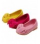 Loafers Girls Casual Slip On Bowtie Mary Jane Flats Ballerina Flat Toddler Shoes - Yellow - C1185O2CWL0 $30.98