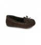 Loafers Kid's Moccasin Faux Soft Suede with Fur Lining Slippers Loafer Shoes - Brown - CR185YIUK54 $25.16